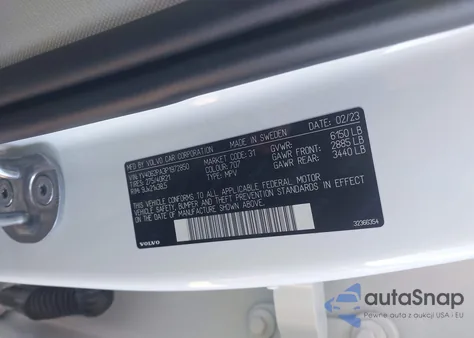 2023 Volvo Xc90 B6 Ultimate 7-Seater из США, поврежденный, VIN YV4062PA3P1972850